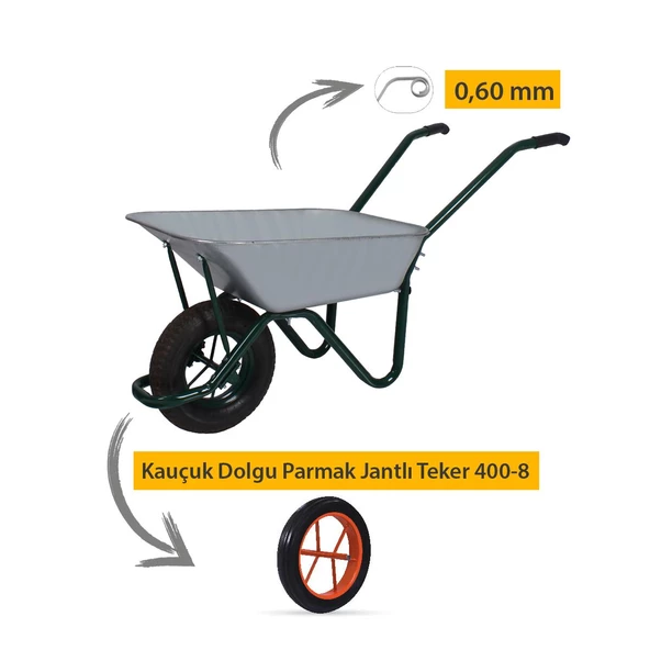 Troyka Afrika Galvanizli Demonte El Arabası 0.60 mm Sac - 2