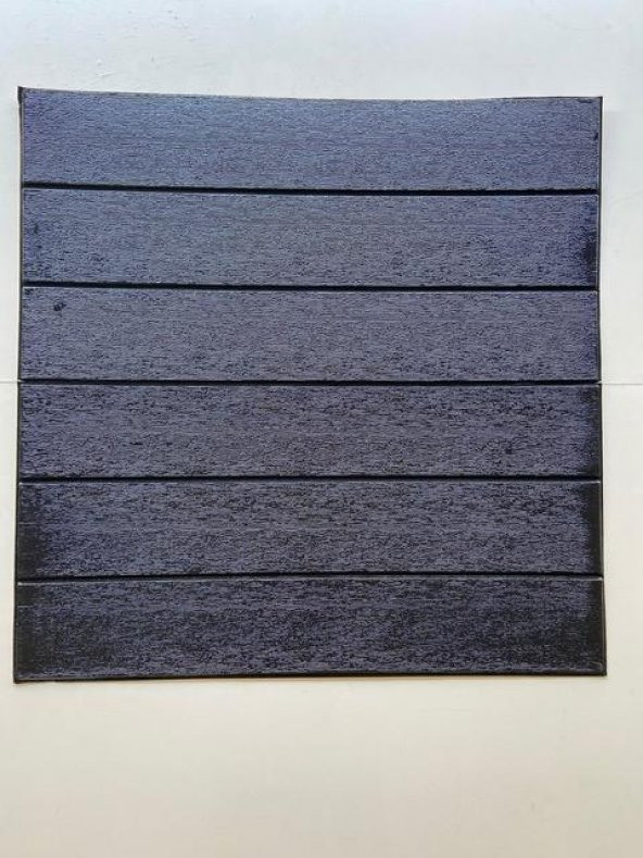 Renkli Duvarlar NW94Siyah Arkası Yapışkanlı Esnek 3D Duvar Kağıdı Paneli 4 Adet - 2