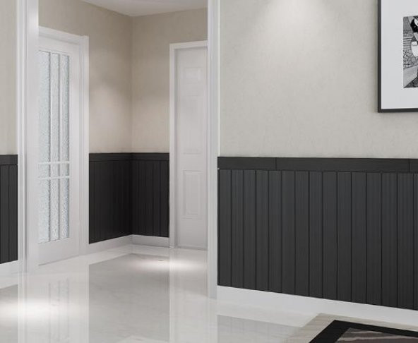 Renkli Duvarlar NW94Siyah Arkası Yapışkanlı Esnek 3D Duvar Kağıdı Paneli 4 Adet - 4