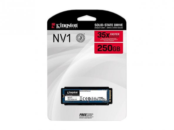 Kingston NV1 SNVS/250G 250 GB NVMe M.2 2280 SSD - 3