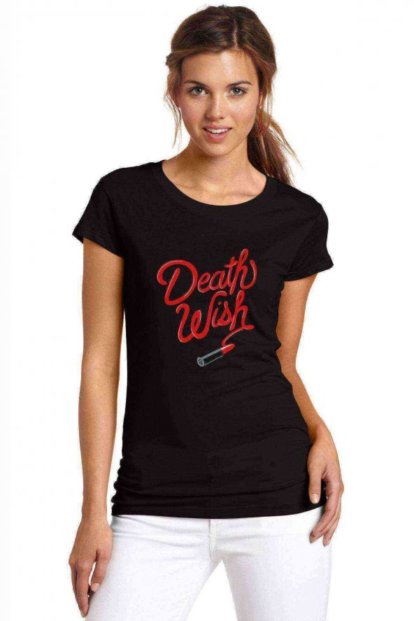 Riverdale Death Wish Baskılı Siyah Kadın Tshirt