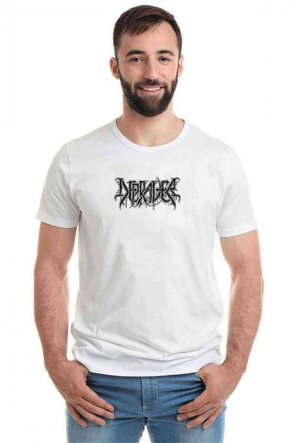 Depraver Logo Baskılı Beyaz Erkek Tshirt