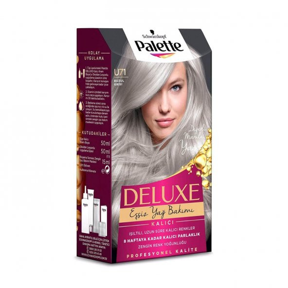 Palette Deluxe Kit Saç Boyası U71 Elmas Grisi - 2