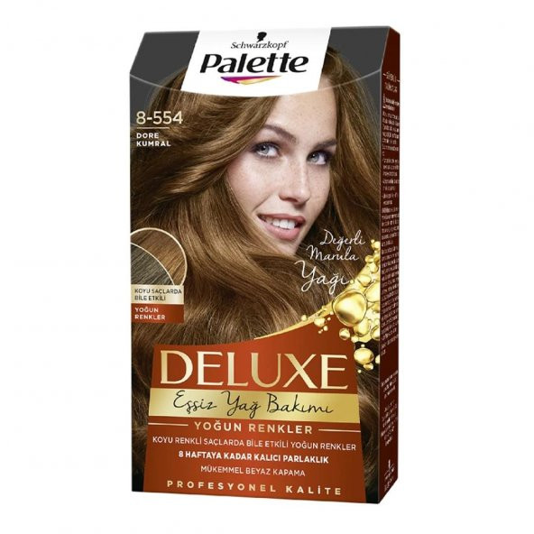 Palette Deluxe Kit Saç Boyası  8-554 Dore Kumral
