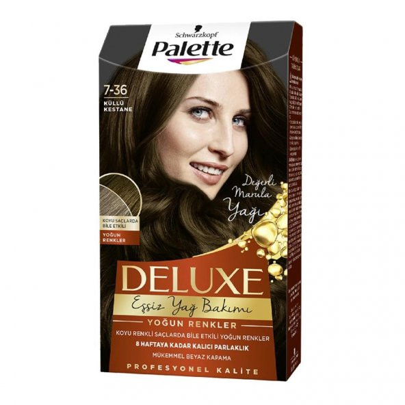 Palette Deluxe Kit Saç Boyası  7-36 Küllü Kestane