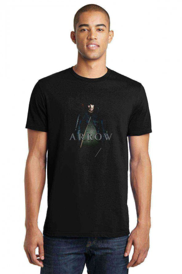 Arrow Amell SummerSlam Baskılı Siyah Erkek Tshirt