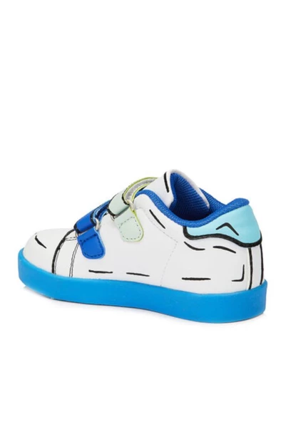 Vicco Picasso 313.X22Y.153 Erkek Çocuk Işıklı Sneaker Ayakkabı Beyaz-Saks Mavi 22-25 - Resim 2