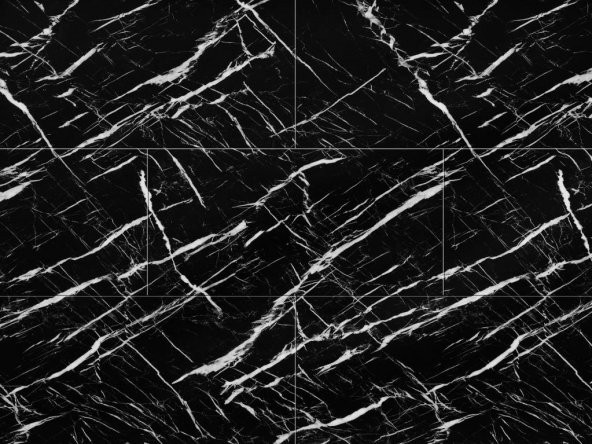 Renkli Duvarlar Siyah Mermer Desen Yapışkanlı 6 Adet Zemin Yer Duvar Döşeme Panel NWYP11 - 3