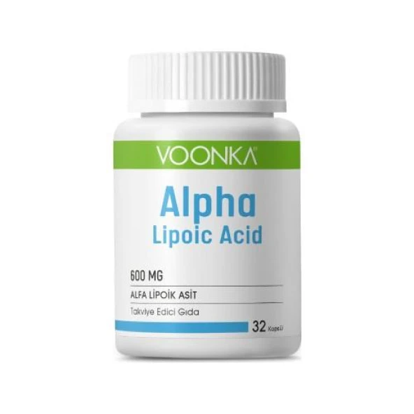 Voonka Alpha Lipoic Acid 600 mg 30 Kapsül 8680807008755
