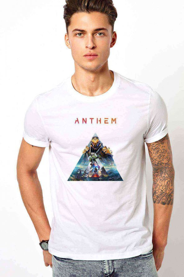 Anthem Logo Erkek Beyaz Tshirt
