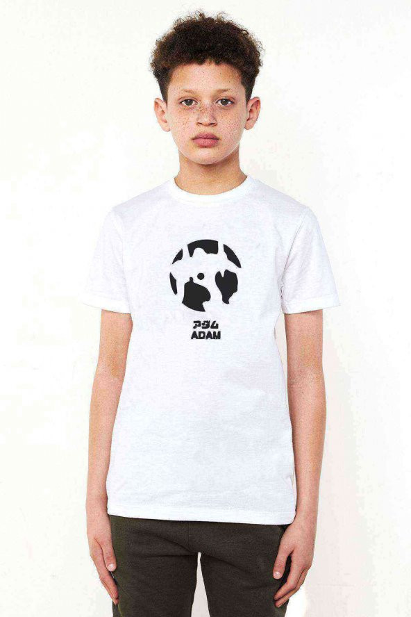 Evangelion Adam Baskılı Unisex Çocuk Beyaz t-shirt