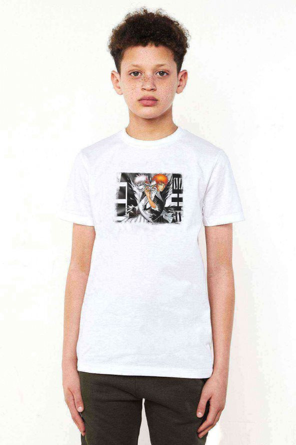 The One Anime Baskılı Unisex Çocuk Beyaz t-shirt