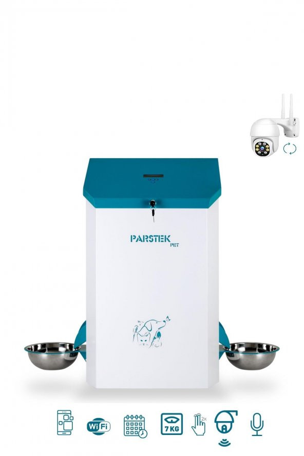 PARSTEK Otomatik Mama Makinesi Çift Çıkış 7 KG  Sesli İletişim Kameralı