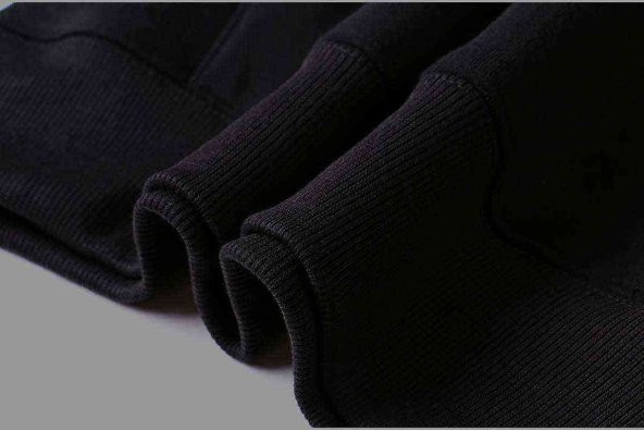 10 Kasım Silüet Turk Bayrağı Baskılı Siyah Erkek Kapşonlu Sweatshirt - 3