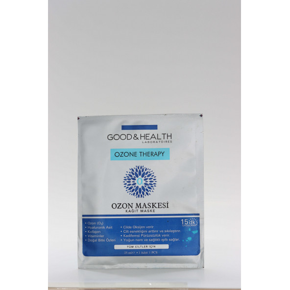 GOOD&HEALTH OZONE THERAPY NEMLENDİRİCİ OZON KAĞIT MASKE 25 ML - TEKLİ