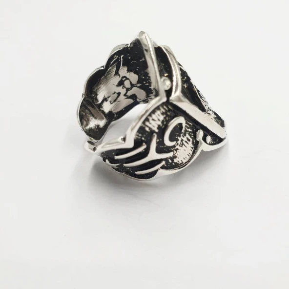 Erkek Çelik Yüzük Kalkan Kenarında IYI İşlemeli - 8