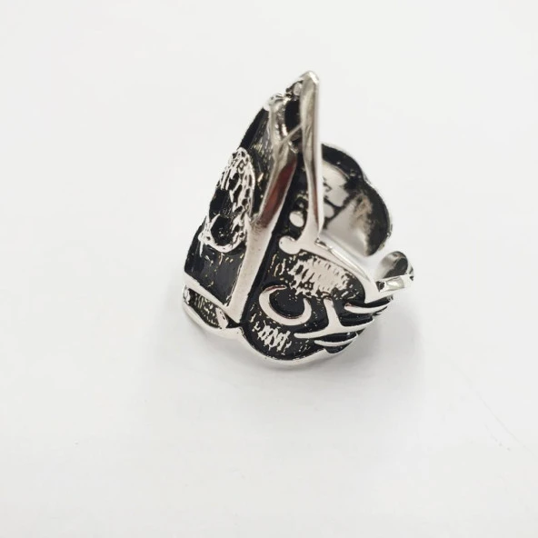 Erkek Çelik Yüzük Kalkan Kenarında IYI İşlemeli - 9