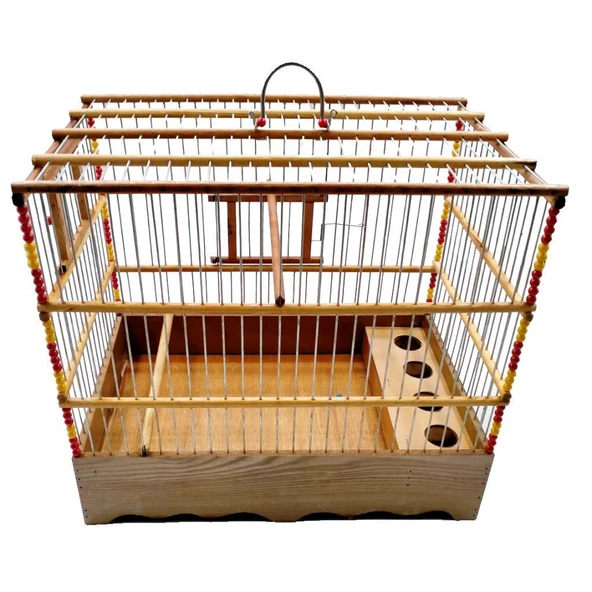 ANS El Yapımı Ahşap Kuş Kafesi 25*38*35cm ürün görseli 1