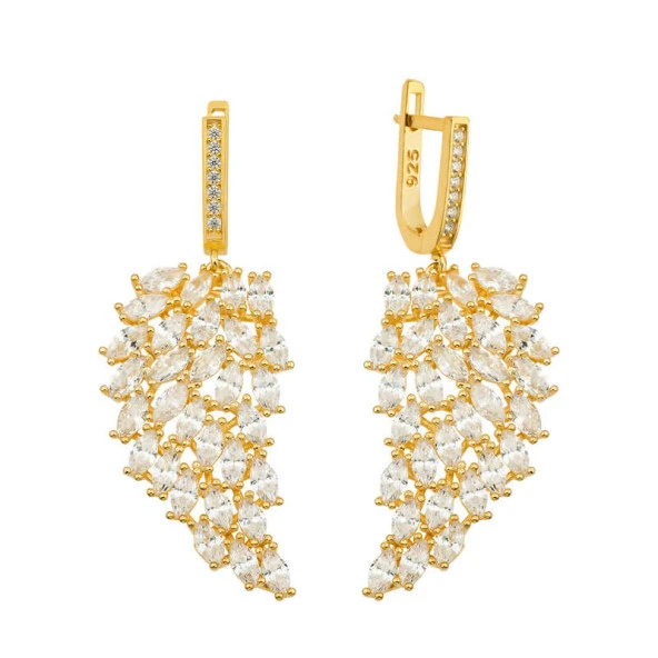 Gümüş Melek Kanadı Küpe ürün görseli 1