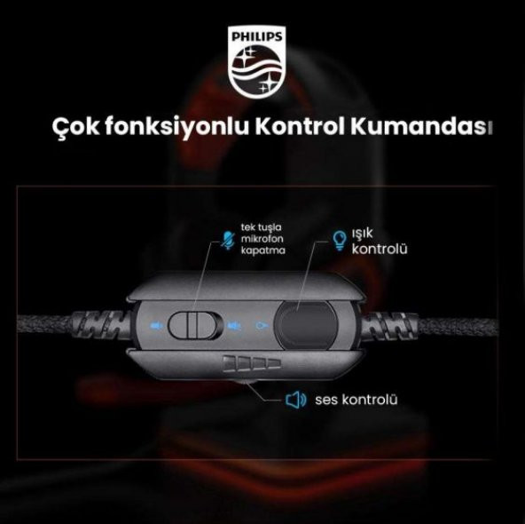 Philips TAG 3115 7.1 Surround Gaming (Oyuncu)  Kulak Üstü Kulaklık - 3
