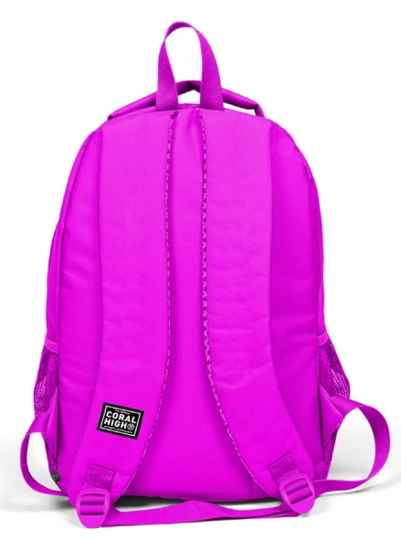 Coral High Pembe Kız Çocuk İlk ve Ortaokul Sırt Çantası - USB ve AUX Çıkışlı - Resim 3