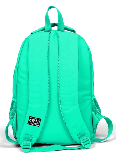Coral High Su Yeşili İlk ve Ortaokul Sırt Çantası - USB ve AUX Çıkışlı - Kız ve Erkek - Resim 3