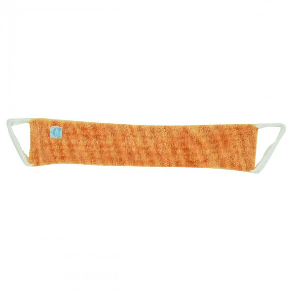 İpli Sırt ve Vücut Yumuşak Banyo Lifi Turuncu-Sarı 56x10 Cm - 5