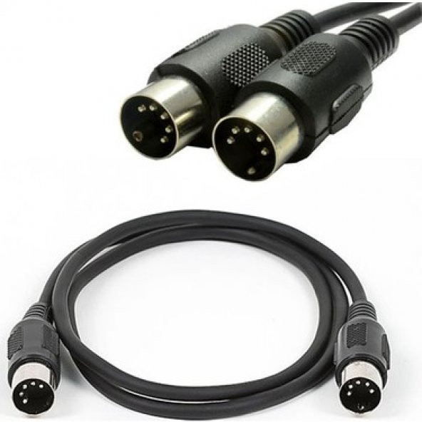 1.5 Metre Midi Kablo MIDI to MIDI 5 PİN Klavye Org Kablosu