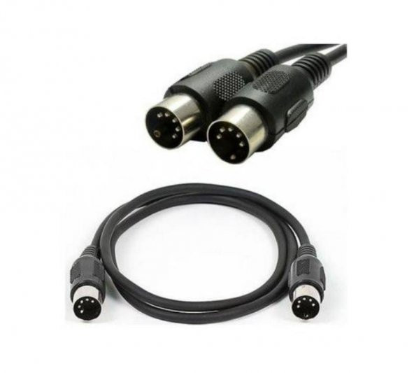 1.5 Metre Midi Kablo MIDI to MIDI 5 PİN Klavye Org Kablosu - 2