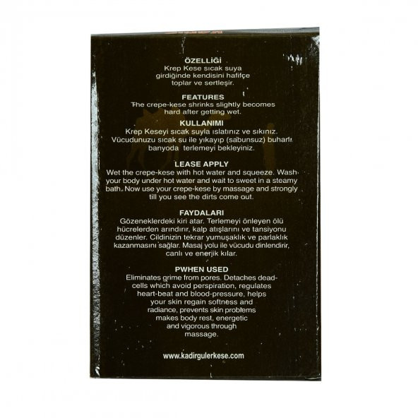 Yüzde 100 Krep Yüz ve Vücut Kesesi Beyaz 17x24 - 3