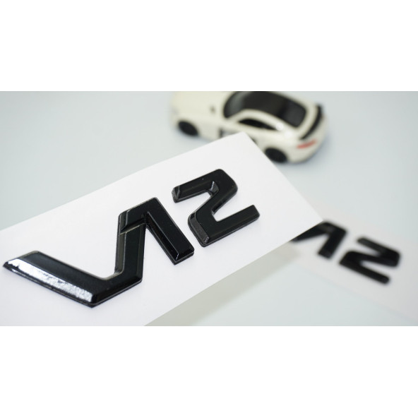 DK Tuning V12 Çamurluk Yanı Siyah ABS Yazı Logo Seti Benz İle Uyumlu