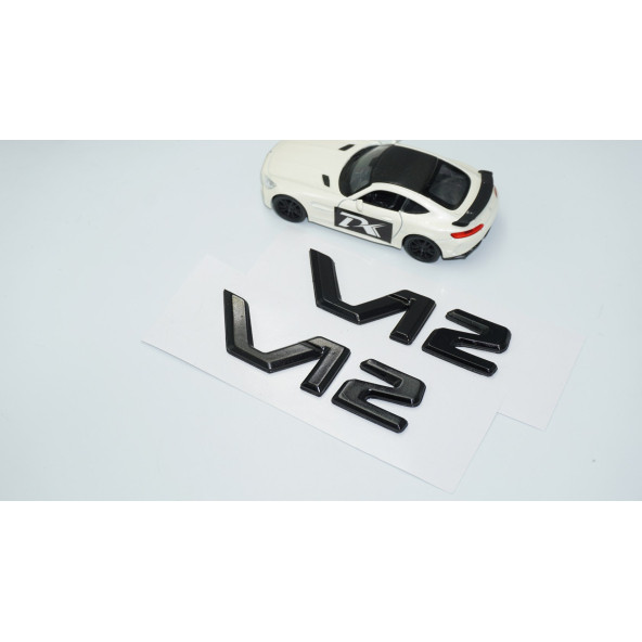 DK Tuning V12 Çamurluk Yanı Siyah ABS Yazı Logo Seti Benz İle Uyumlu - 2