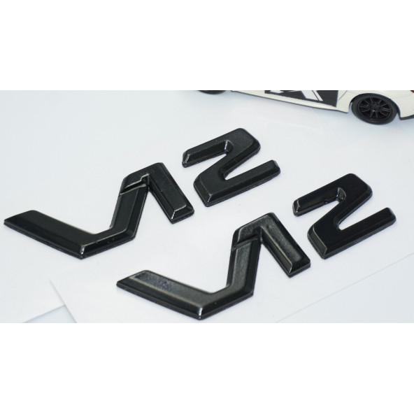 DK Tuning V12 Çamurluk Yanı Siyah ABS Yazı Logo Seti Benz İle Uyumlu - 3