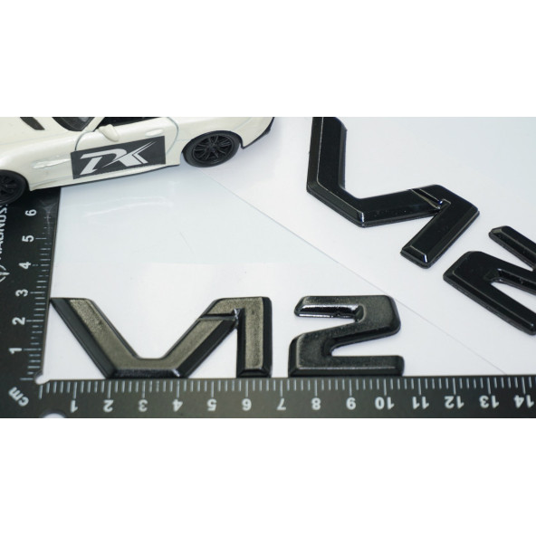 DK Tuning V12 Çamurluk Yanı Siyah ABS Yazı Logo Seti Benz İle Uyumlu - 4