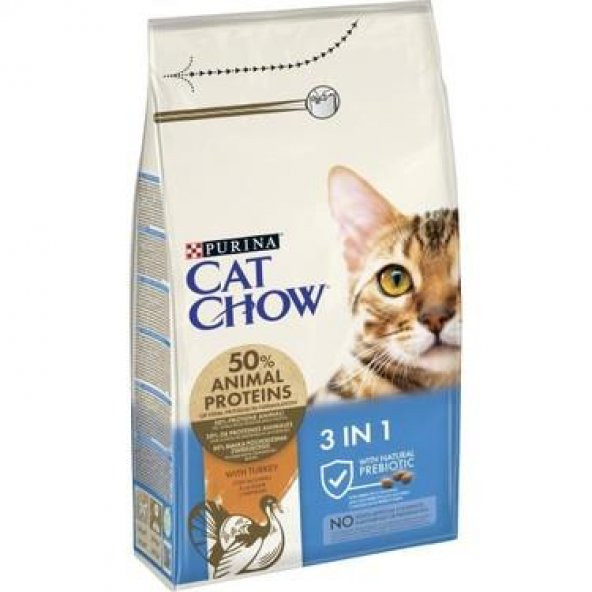 Cat Chow 3in1 Hindili Yetişkin Kedi Maması 1.5 Kg
