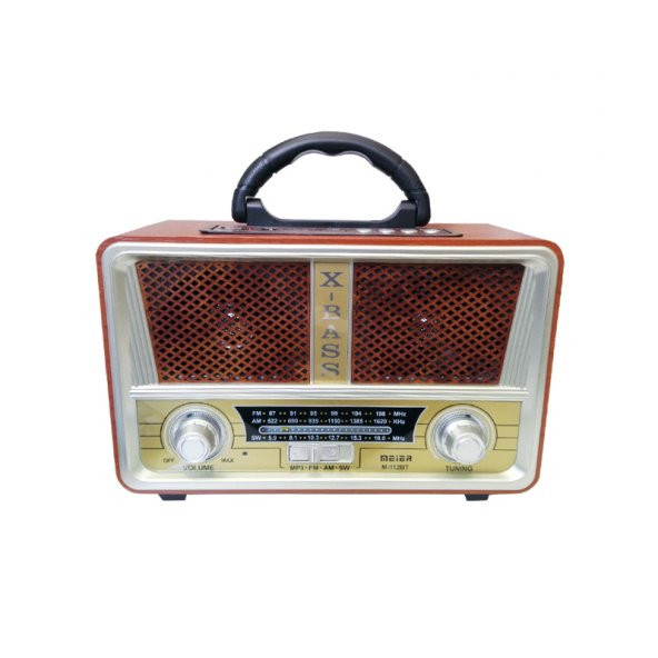 Meier M-112BT USB/SD/MP3/Bluetooth Şarjlı Nostaljik Radyo - 2