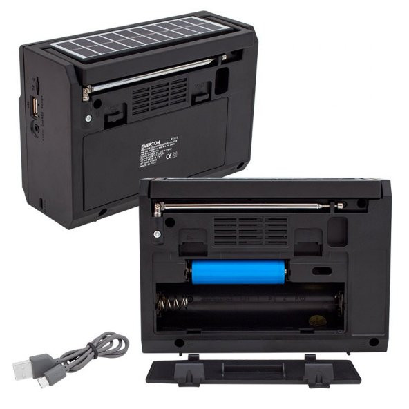 Everton Rt-872 Solar Panelli Müzik Kutusu Usb – Sd – Fm - Sw - 2