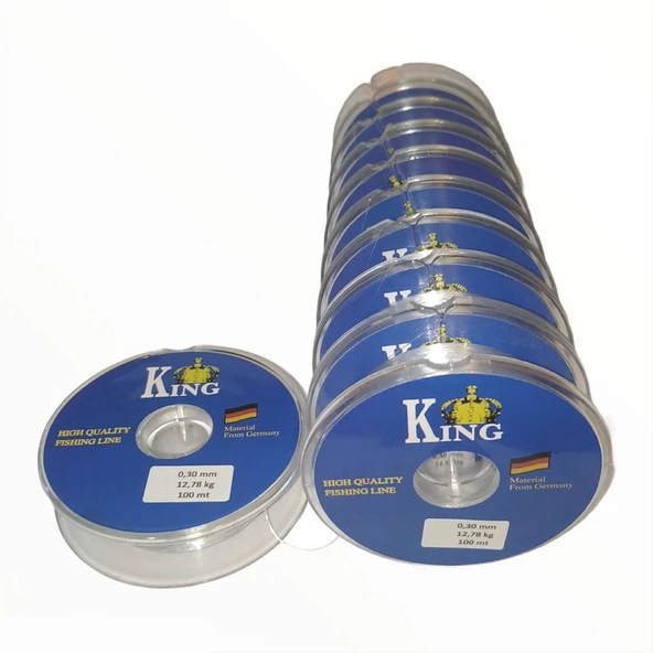 King Monofilament Beyaz Makara Esnek Misina