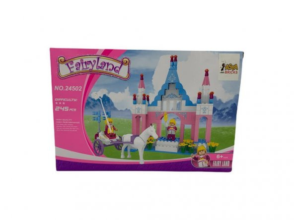 Asya Oyuncak Fairyland Lego Şato ve Arabalı At 245 Parça Yapım Seti 0131-24502