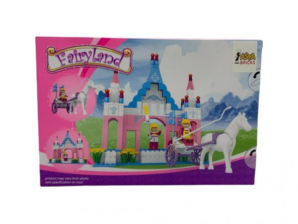 Asya Oyuncak Fairyland Lego Şato ve Arabalı At 245 Parça Yapım Seti 0131-24502 - 2