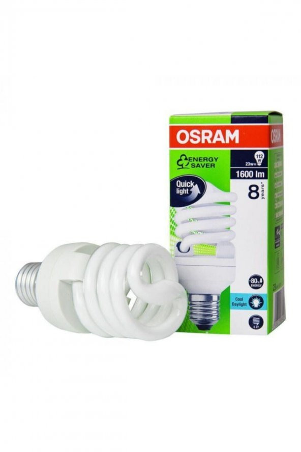 Osram OSRAM - Dulux Mini Twist 23 W Tasarruflu Spiral Ampul Beyaz Işık E27 Normal Duylu 1600 Lümen
