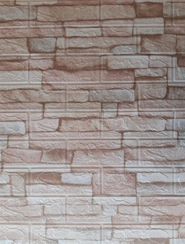 Renkli Duvarlar NW46 Taş Desen Kendinden Yapışkanlı Esnek Duvar Kağıdı Paneli - Resim 2