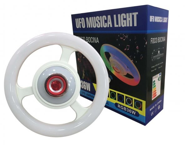 Limaks Lider Elektrik RGB Bluetooth Hoparlör  UFO LED ampul 36 WATT E27 DUY TİPİ (KUMANDALI) (6 MODLU)