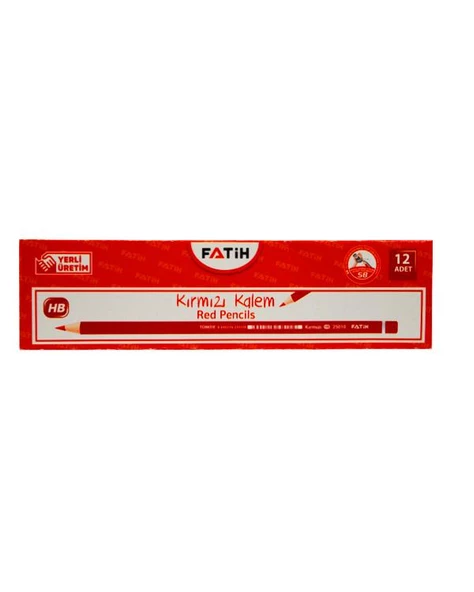 Fatih Kırmızı Kurşun Kalem 12li HB