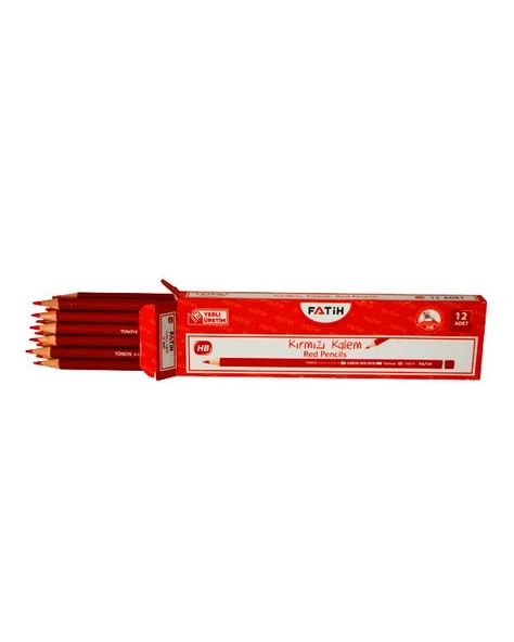 Fatih Kırmızı Kurşun Kalem 12li HB - 3