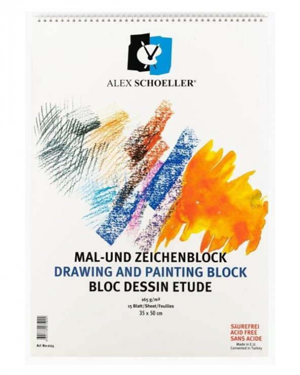 Alex Schoeller 35x50 165g Resim Defteri 15 Sayfa
