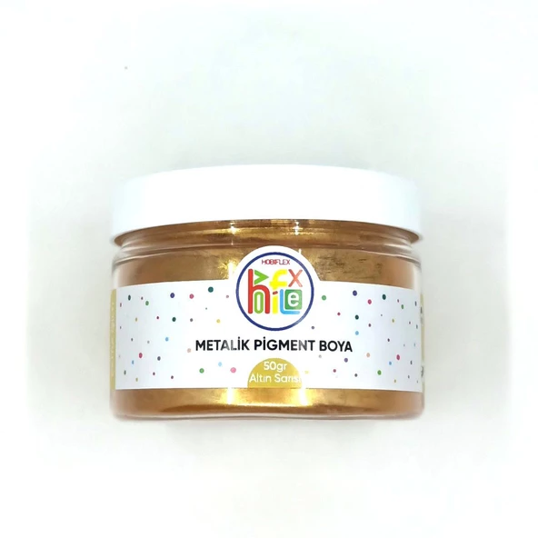 METALİK SEDEFLİ PİGMENT TOZ BOYA ALTIN SARISI RENK 50 GR