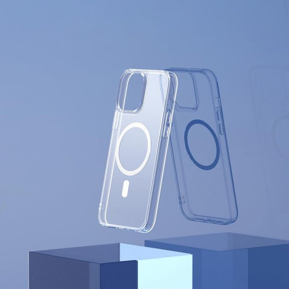 İphone 13 Pro Magsafe Kablosuz Şarj Destekli Manyetik Şeffaf Koruyucu Kılıf ürün görseli