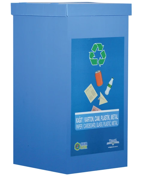 Geri Dönüşüm Kutusu - Sıfır Atık Kutusu Genel Atık Kutusu - 2
