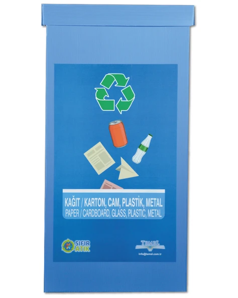 Geri Dönüşüm Kutusu - Sıfır Atık Kutusu Genel Atık Kutusu